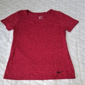 Nike Women's Red Dri-FIT Short Sleeve Tee